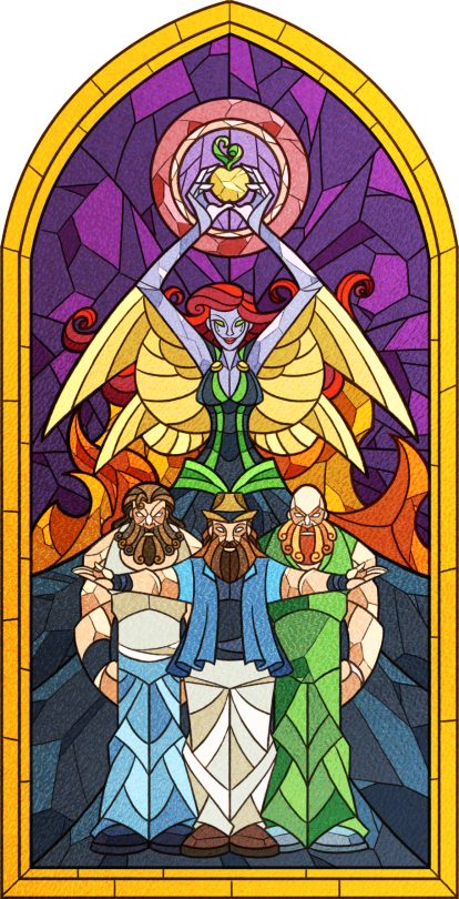 Stain Glass Wyatt Family By Artsy-hobbitses - Wyatt Family Fan Art Clipart (414x810), Png Download