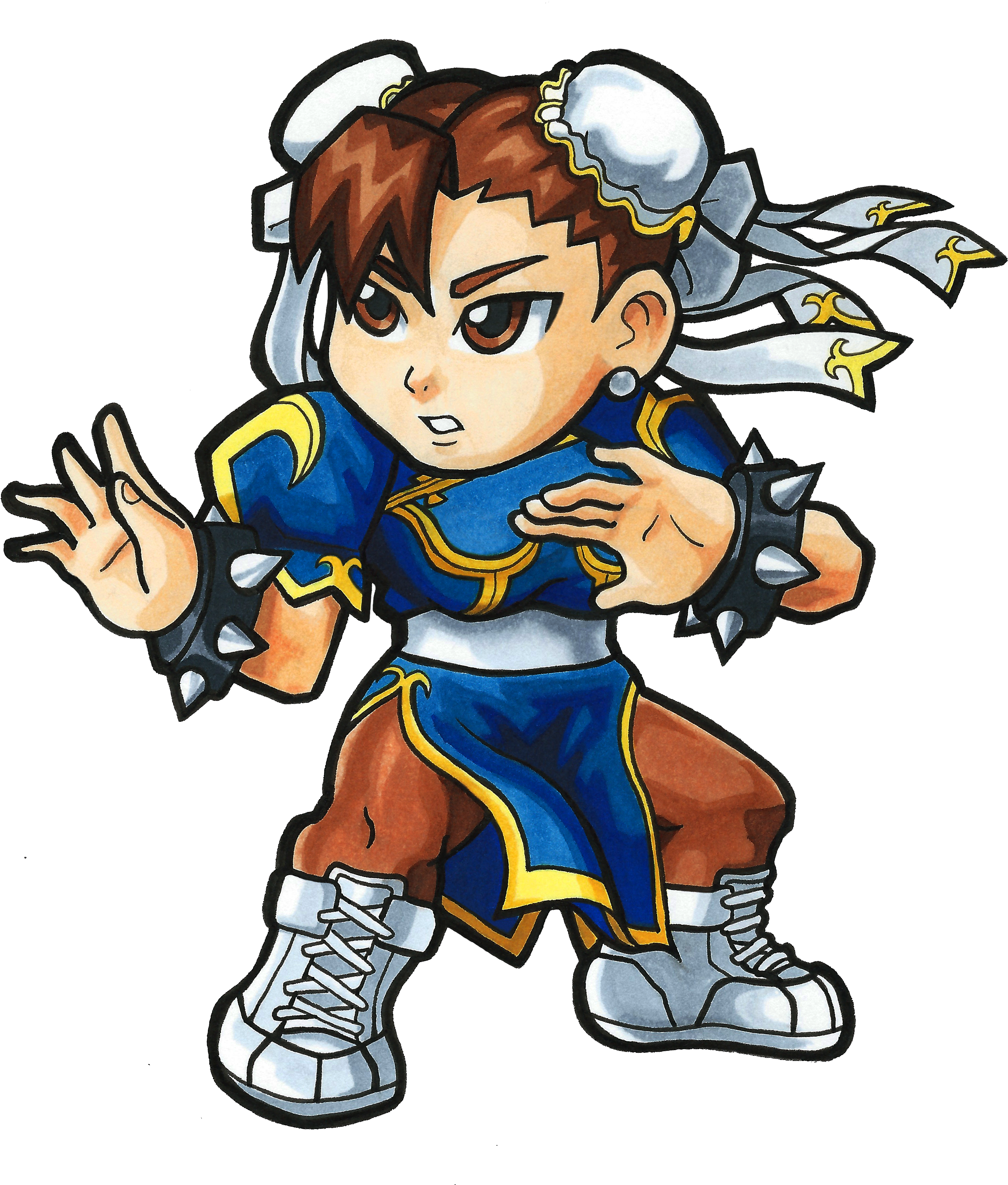 Street Fighter V - Chun Li Chibi Street Fighter Clipart (2977x3497), Png Download
