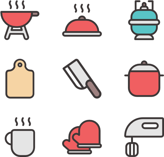 Kitchen - Utensils Icon Transparent Background Clipart (600x564), Png Download