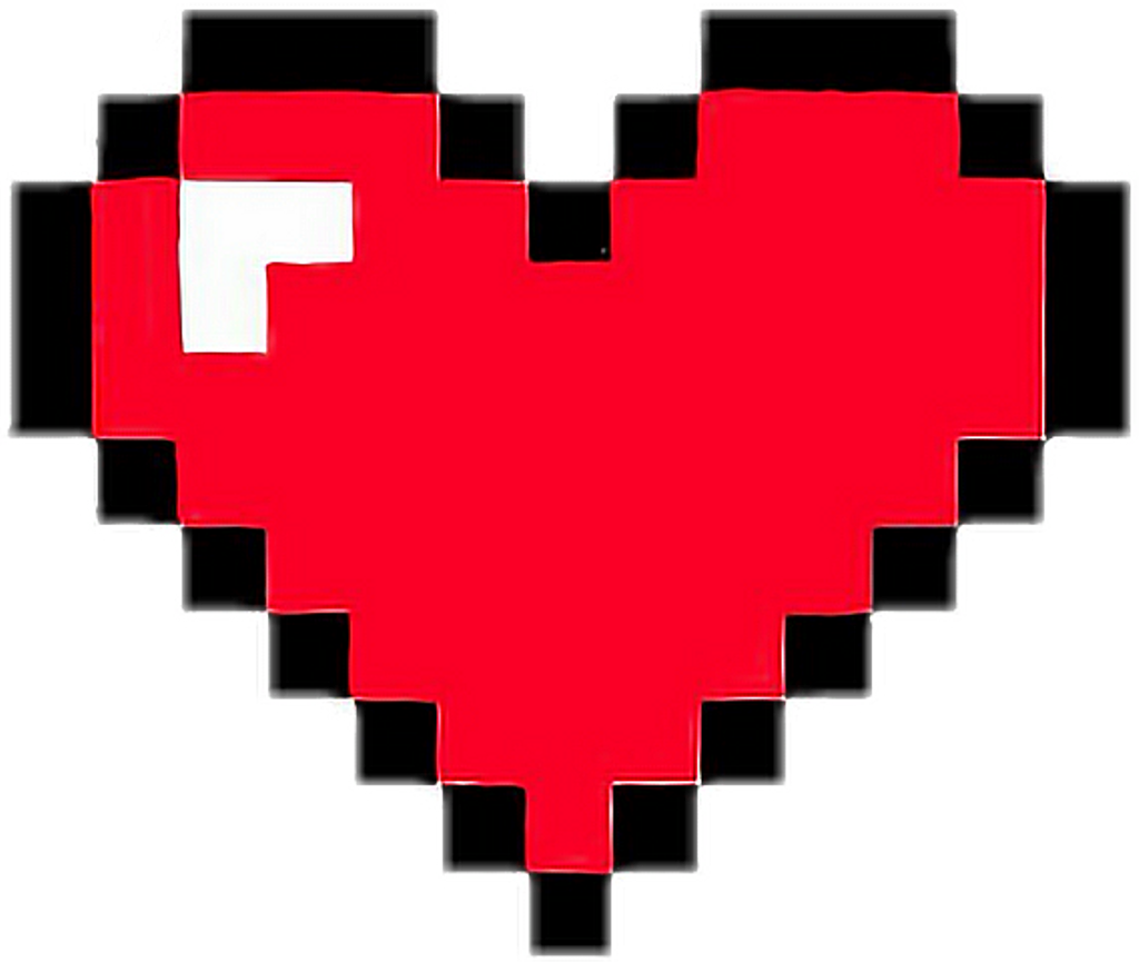 Heart Pixelart Game Retro Red Minecraft Life Pixel - Broken Heart Pixel Png Clipart (1024x865), Png Download