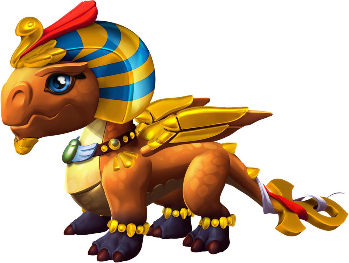 Pharaoh Dragon Baby - Dragon Mania Legends Pharaoh Dragon Clipart (1221x919), Png Download