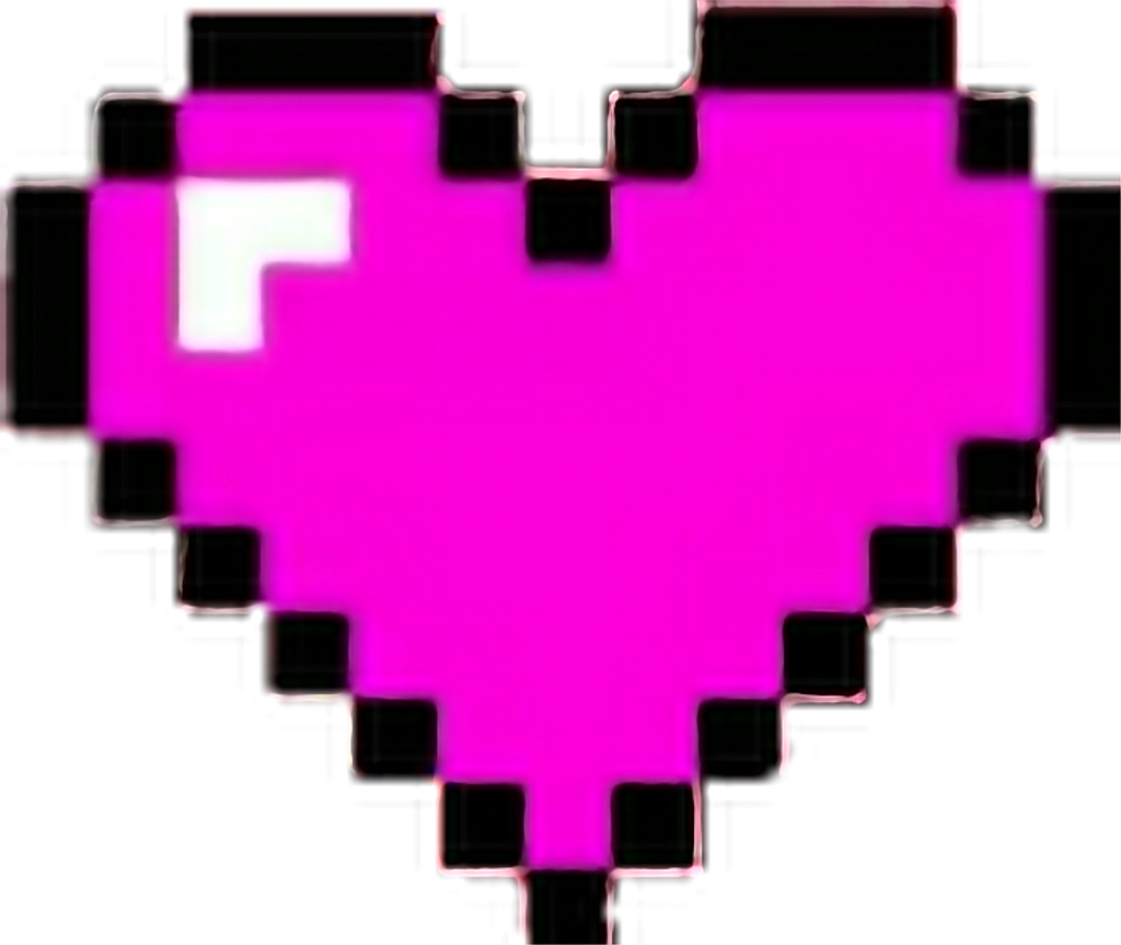 Corazones Sticker - Pixel Heart Clipart (1024x863), Png Download