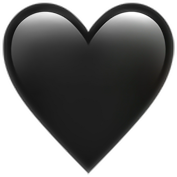 Rose Emoji Black - Emoji Iphone Png Heart Clipart (640x640), Png Download