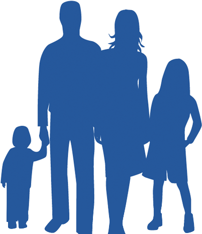 Picture - Family Silhouette Clipart (940x680), Png Download