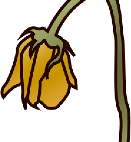 Withered Rose Emoji Clipart (640x480), Png Download