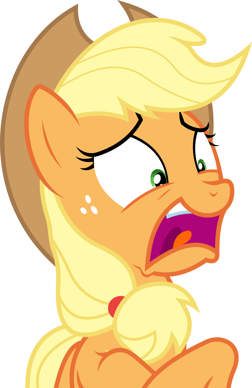 Applejack, Earth Pony, Open Mouth, Pony, Safe, Simple - My Little Pony Applejack Scared Clipart (1024x1573), Png Download