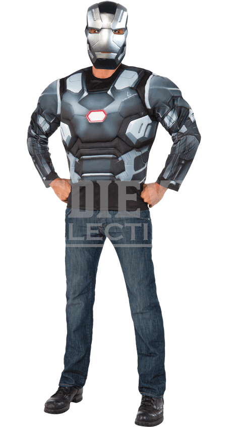 Adult Civil War Deluxe War Machine Costume Set - Breastplate Clipart (850x850), Png Download