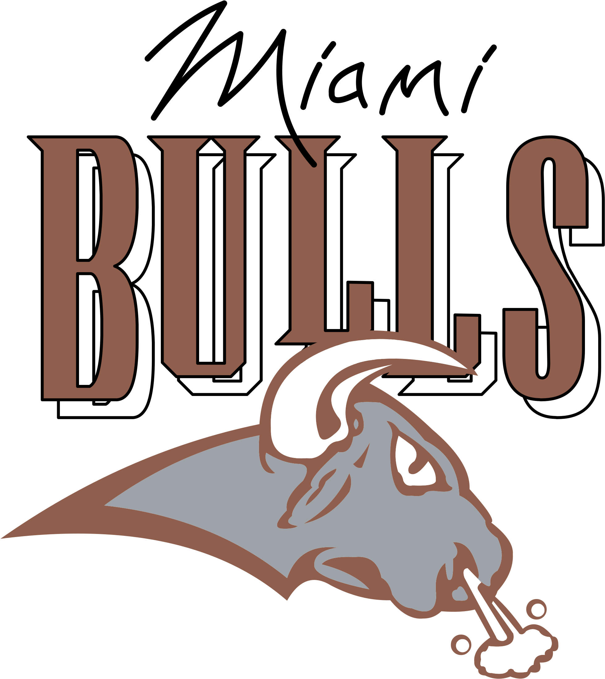 Miami Bulls Logo Png Transparent - Miami Bulls Clipart (2400x2400), Png Download