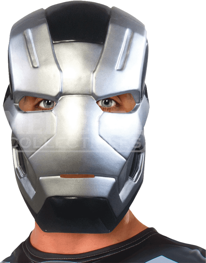 Adult Civil War War Machine Half Mask - War Machine Mask Clipart (850x850), Png Download
