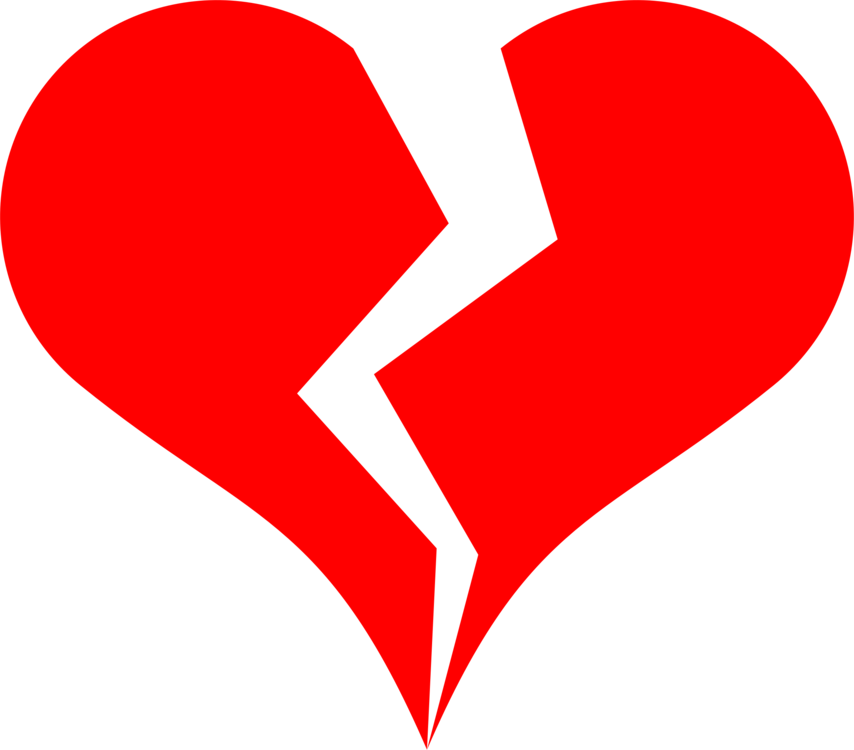 Love Line Art Free Commercial Clipart - Heart Broken Clip Art - Png Download (854x750), Png Download