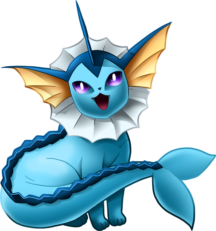 Pokemon Shiny-vaporeon Is A Fictional Character Of - Pokemon Vaporeon Clipart (747x800), Png Download