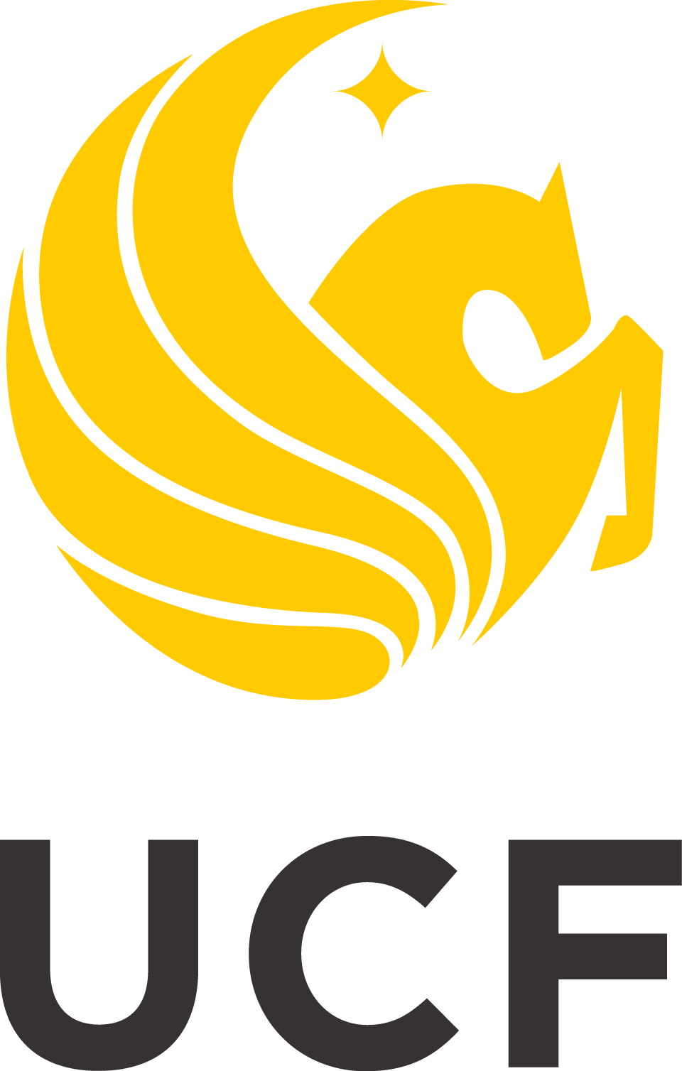 Ucf Logo Png - Ucf Pegasus Png Clipart (960x1508), Png Download