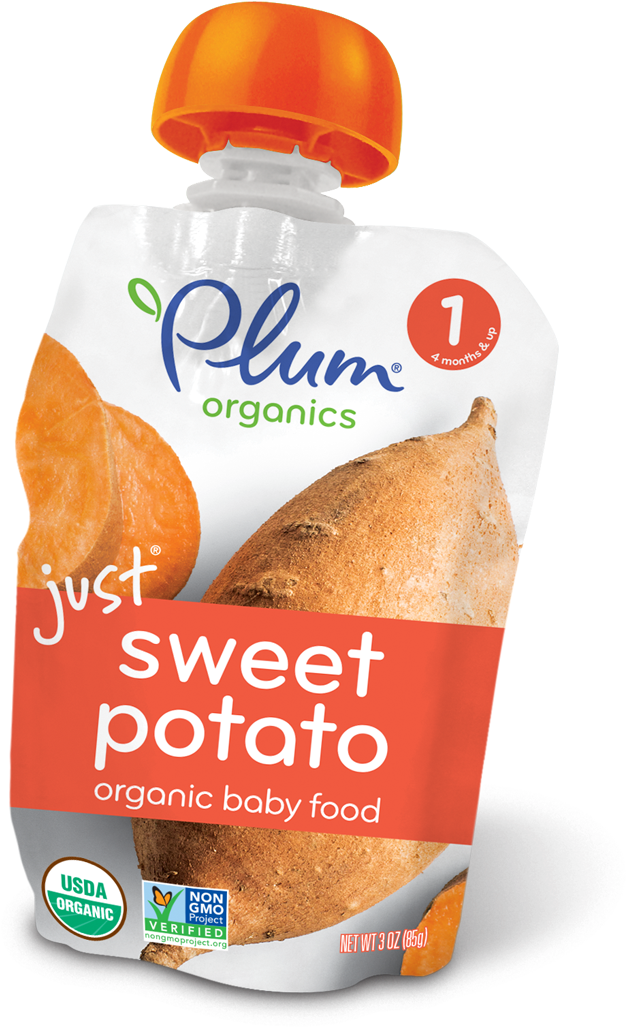 Plum Organics Just Sweet Potato Clipart (1000x1163), Png Download