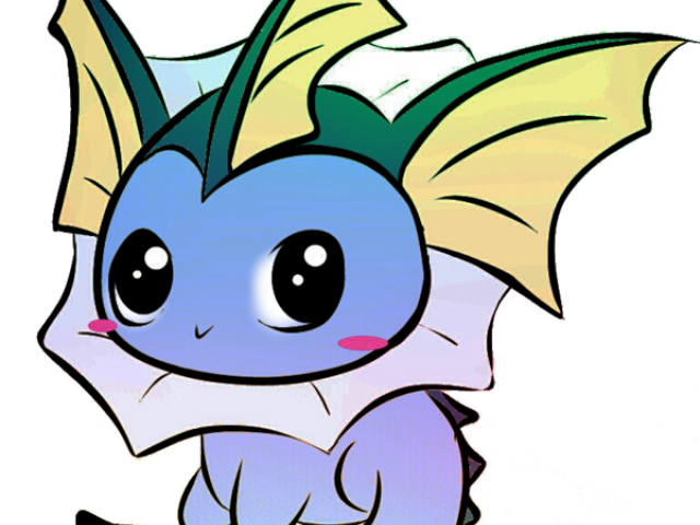 Pokemon Clipart Vaporeon - Cartoon - Png Download (640x480), Png Download