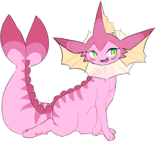 Jewel Asked Me To Make A Lesbian Vaporeon Design So - Cartoon Clipart (699x630), Png Download