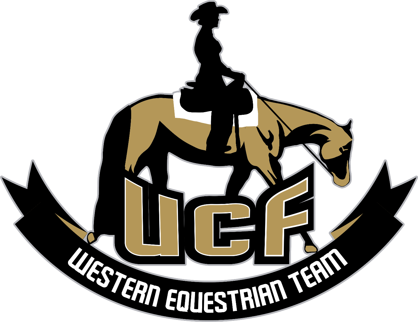 Ucf Western Equestrian Clipart (1402x1080), Png Download