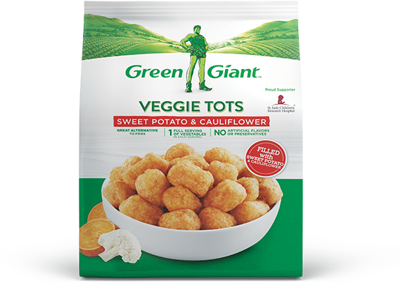 Our Products - Green Giant Veggie Tots Cauliflower Clipart (600x600), Png Download