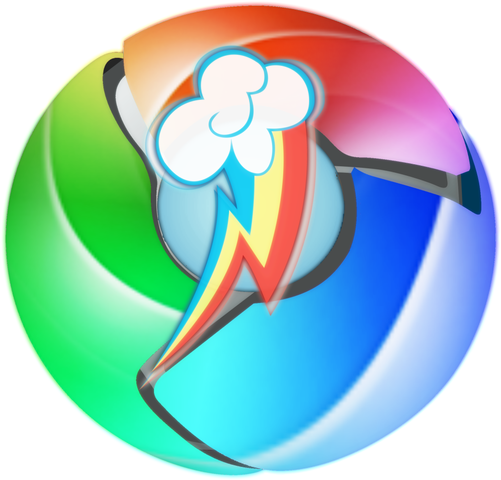 Posted Image - Rainbow Dash Google Chrome Icon Clipart (1024x1024), Png Download