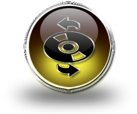 Amber Glossy Chrome Icon Media Cd Refresh Image - 3d Dollar Sign Icon Clipart (600x600), Png Download