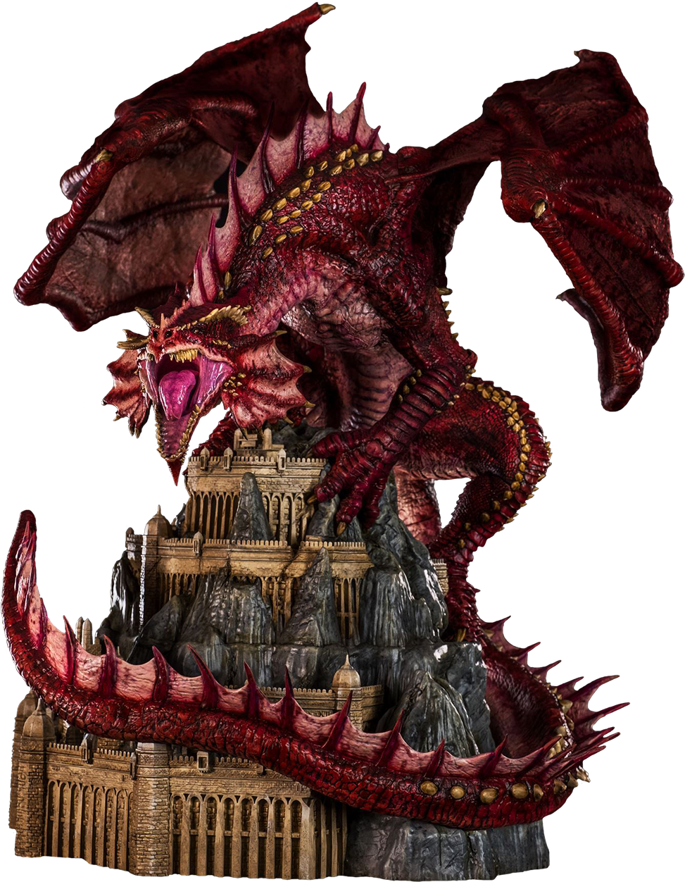 Dungeons & Dragons - D&d Red Dragon Statue Clipart (1062x1400), Png Download