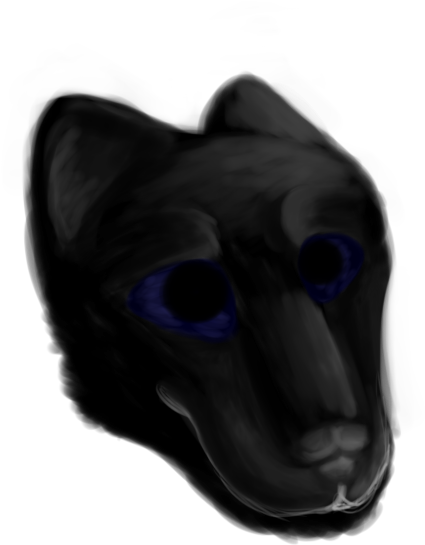 Black Wolf Attempt- Wip - Mask Clipart (576x828), Png Download