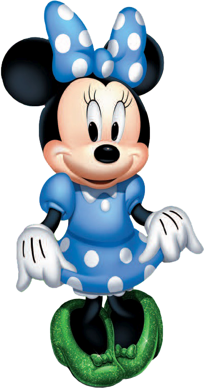 Disney On Ice Mickey And Gang In A Boat - Minnie Mouse With Blue Bow Clipart (423x784), Png Download