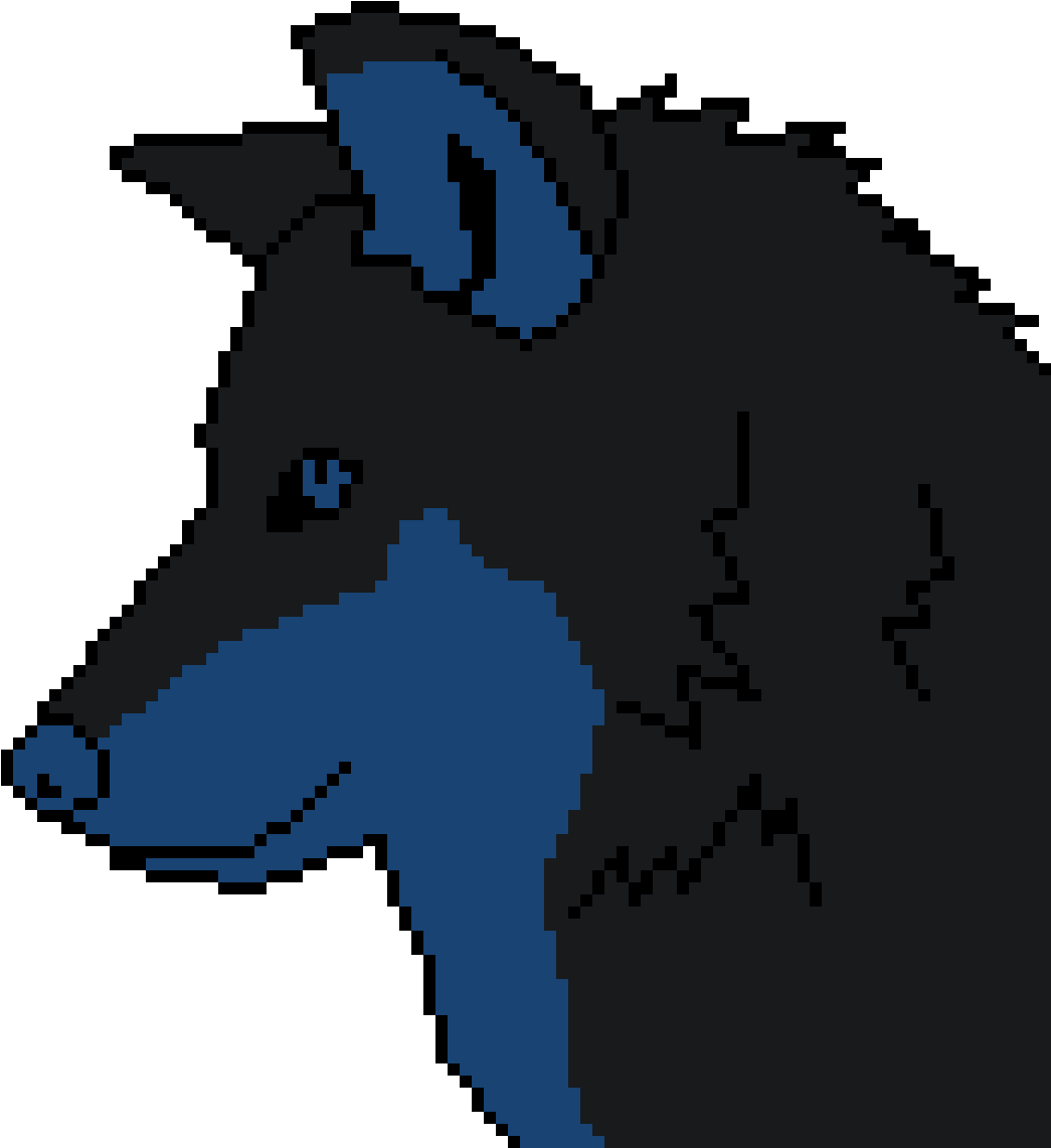 Blue And Black Wolf - Dog Clipart (1200x1200), Png Download
