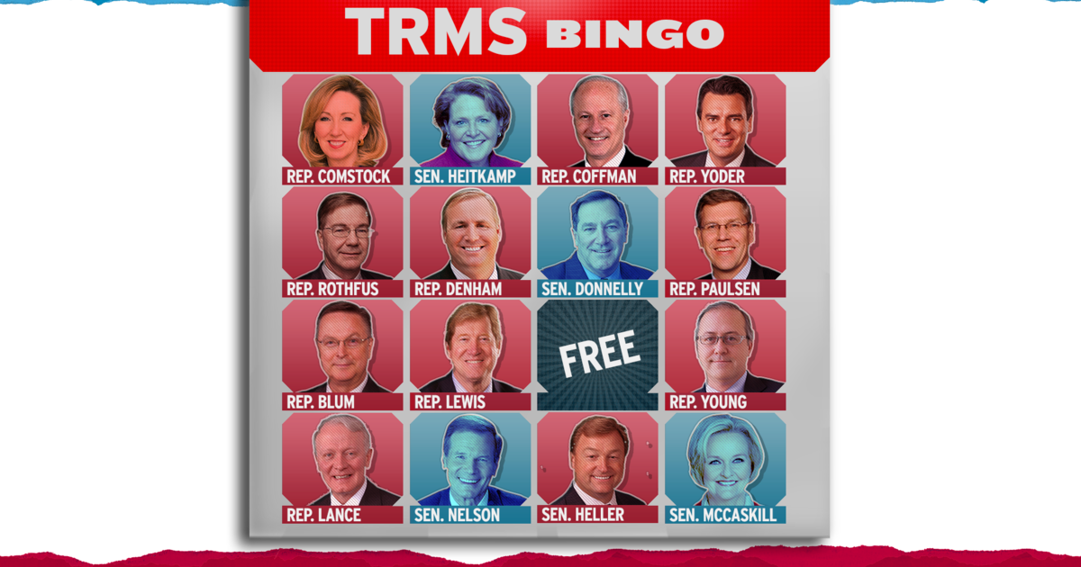 Vulnerable Incumbent Bingo - Rachel Maddow Bingo Card Clipart (1200x630), Png Download