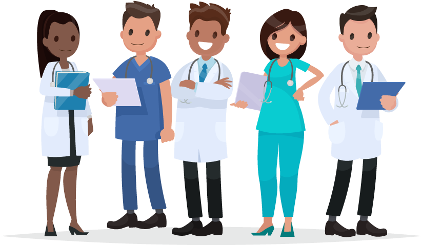 Cartoon Business People - Different Professions Jobs Illustration Clipart (823x478), Png Download