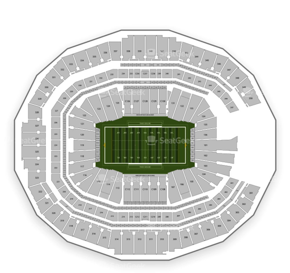 Yankee Stadium Seating Chart Ncaa Football - Mercedes-benz Stadium Clipart (1000x1000), Png Download