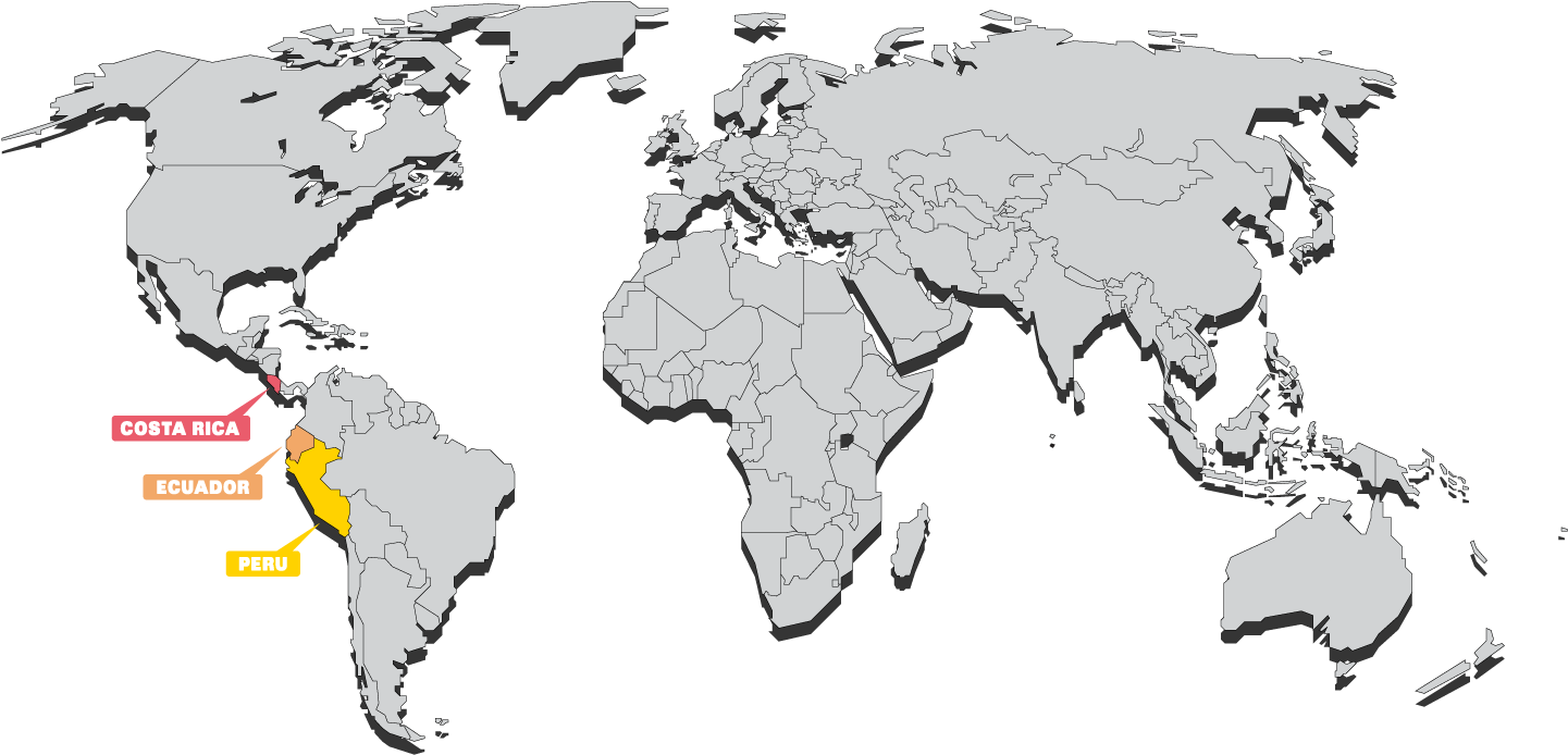 South America Projects Map - English Spread Around The World Clipart (1500x752), Png Download