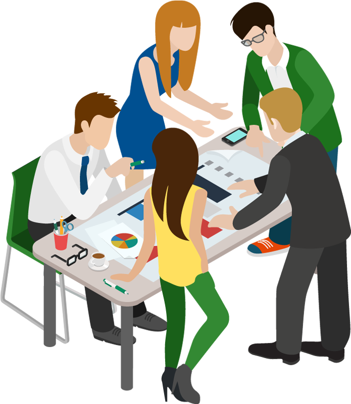 Cartoon Business People Having Meeting - Business Meeting Clipart Png Trans...