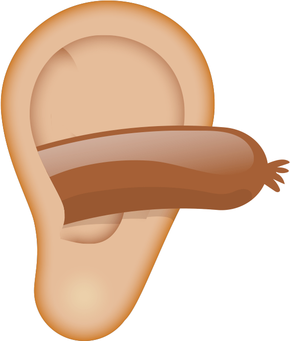 Sausage In Ear - Sausage In The Ear Clipart (800x800), Png Download
