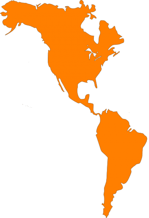 Free Png Download North And South America Map Png Images - North And South America Png Clipart (480x705), Png Download