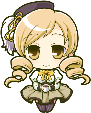Mahou Shoujo Madoka Magica Images Chibi Mami Wallpaper - Mahou Shoujo Madoka Magica Chibi Clipart (600x600), Png Download