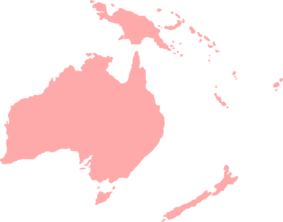 Oceania Continent Globe South America Map - Australia Continent Map Outline Clipart (954x750), Png Download