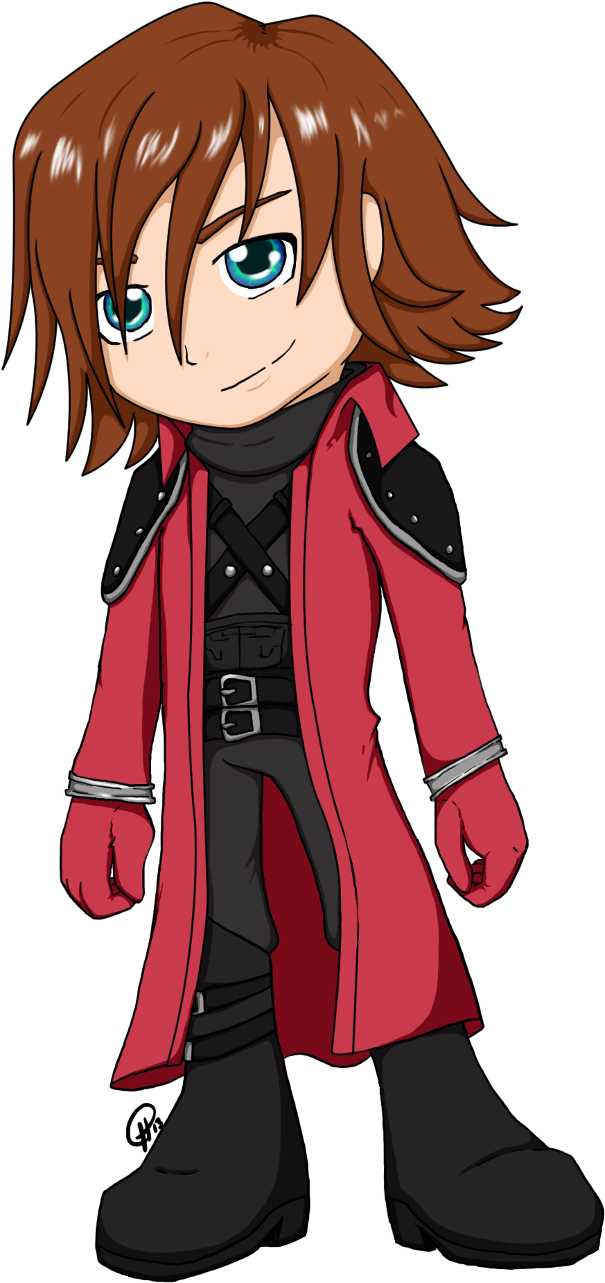 Ff7 = Chibi Genesis = - Final Fantasy 7 Genesis Chibi Clipart (873x1849), Png Download