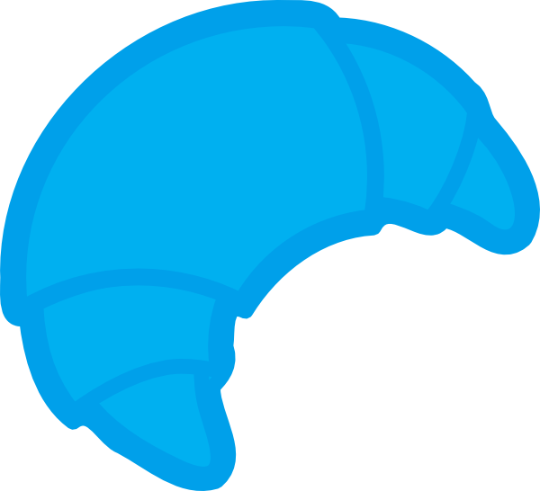 Blue Croissant Svg Clip Arts 600 X 546 Px - Png Download (600x546), Png Download
