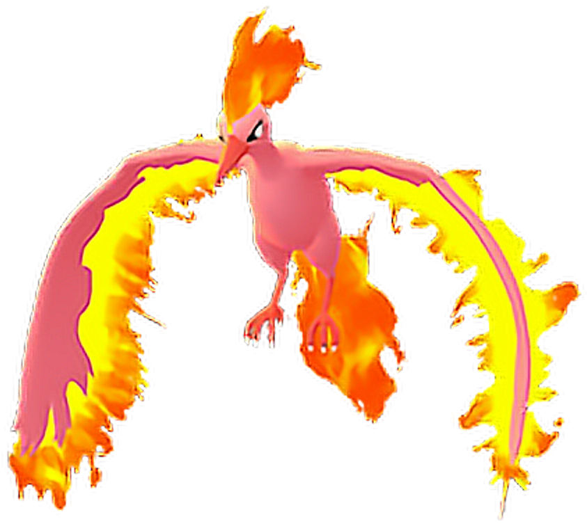 Pokemon Sticker - Shiny Moltres Pokemon Go Clipart (1024x1024), Png Download