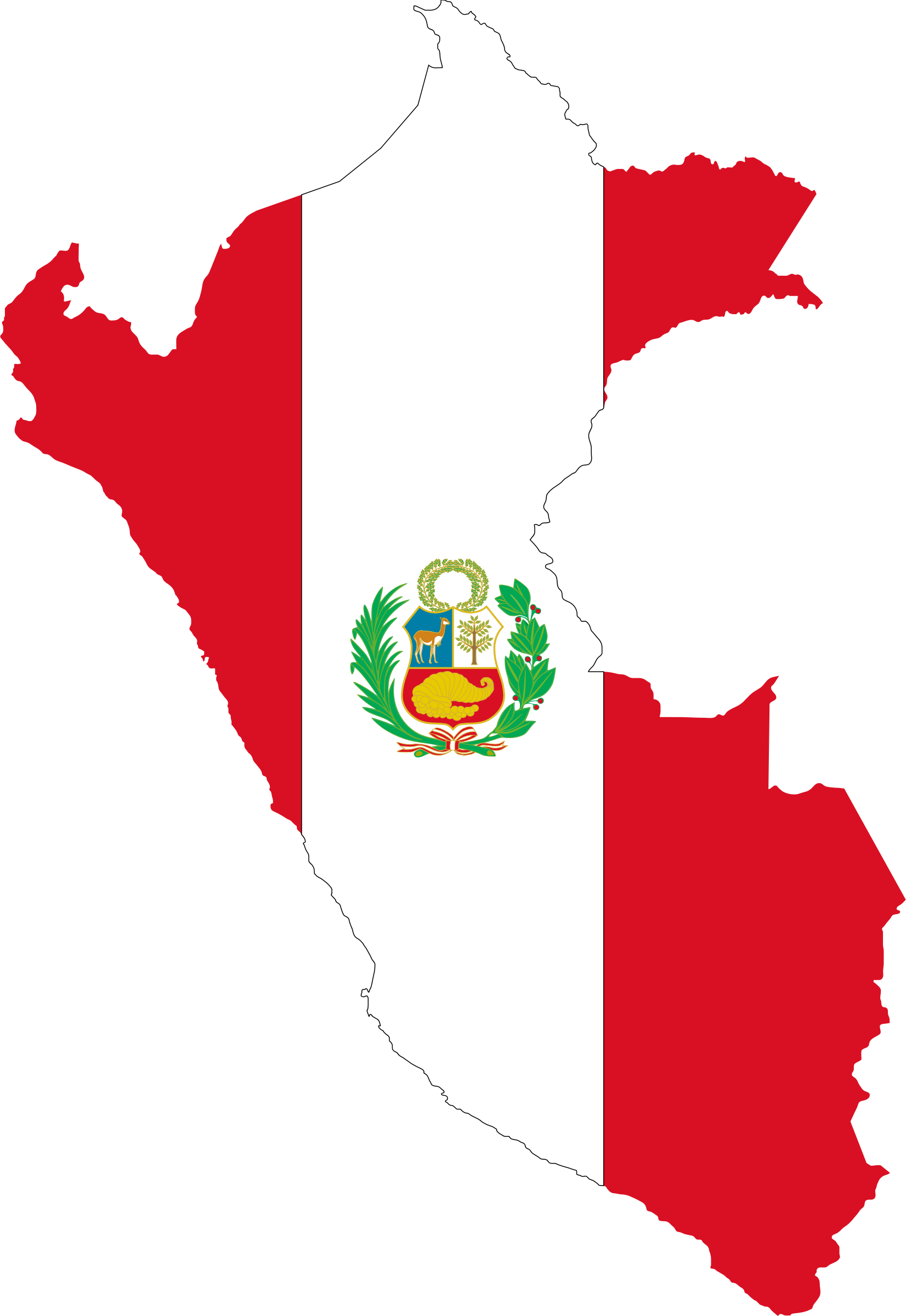 South America Clipart Flags - Mapa Del Peru Svg - Png Download (1652x2400), Png Download