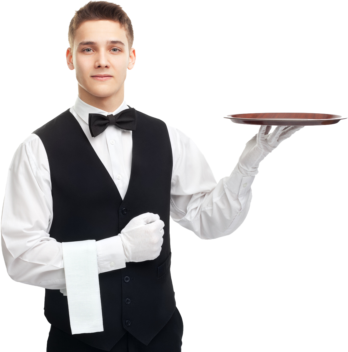 Waiter With Tray Png Clipart (1491x1274), Png Download