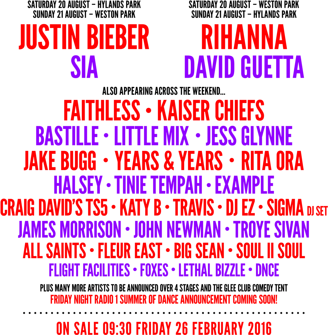 V Festival 2016 Lineup - V Festival Saturday Line Up Clipart (1119x1144), Png Download