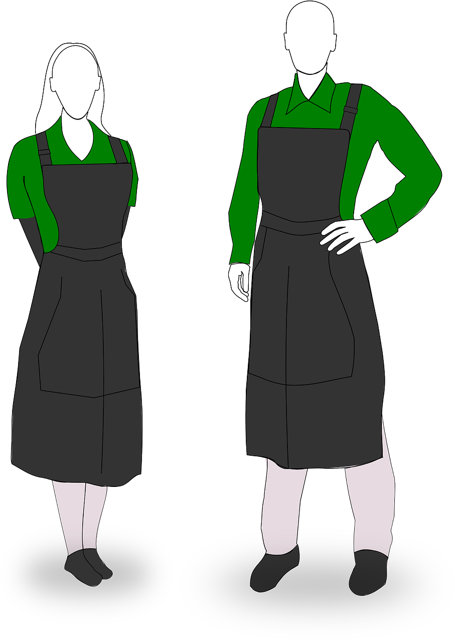 Clothing Waiter Apron Uniform Dress - Waiting Staff Clipart - Png Download (530x750), Png Download