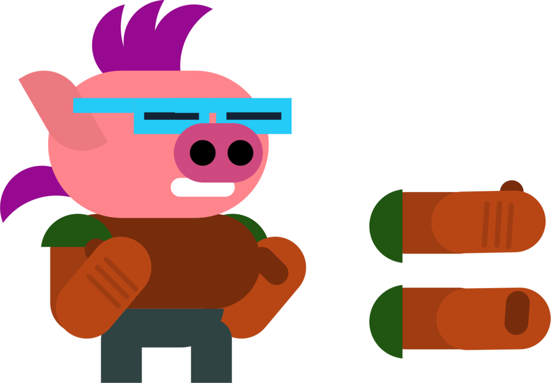 Bebop Jazz Doom Trumpet Cartoon - Cartoon Clipart (1078x750), Png Download