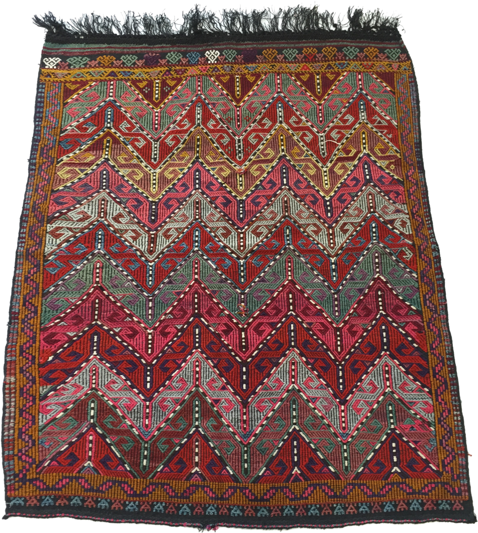 Multicolored Zigzag Kilim , Png Download Clipart (951x1061), Png Download