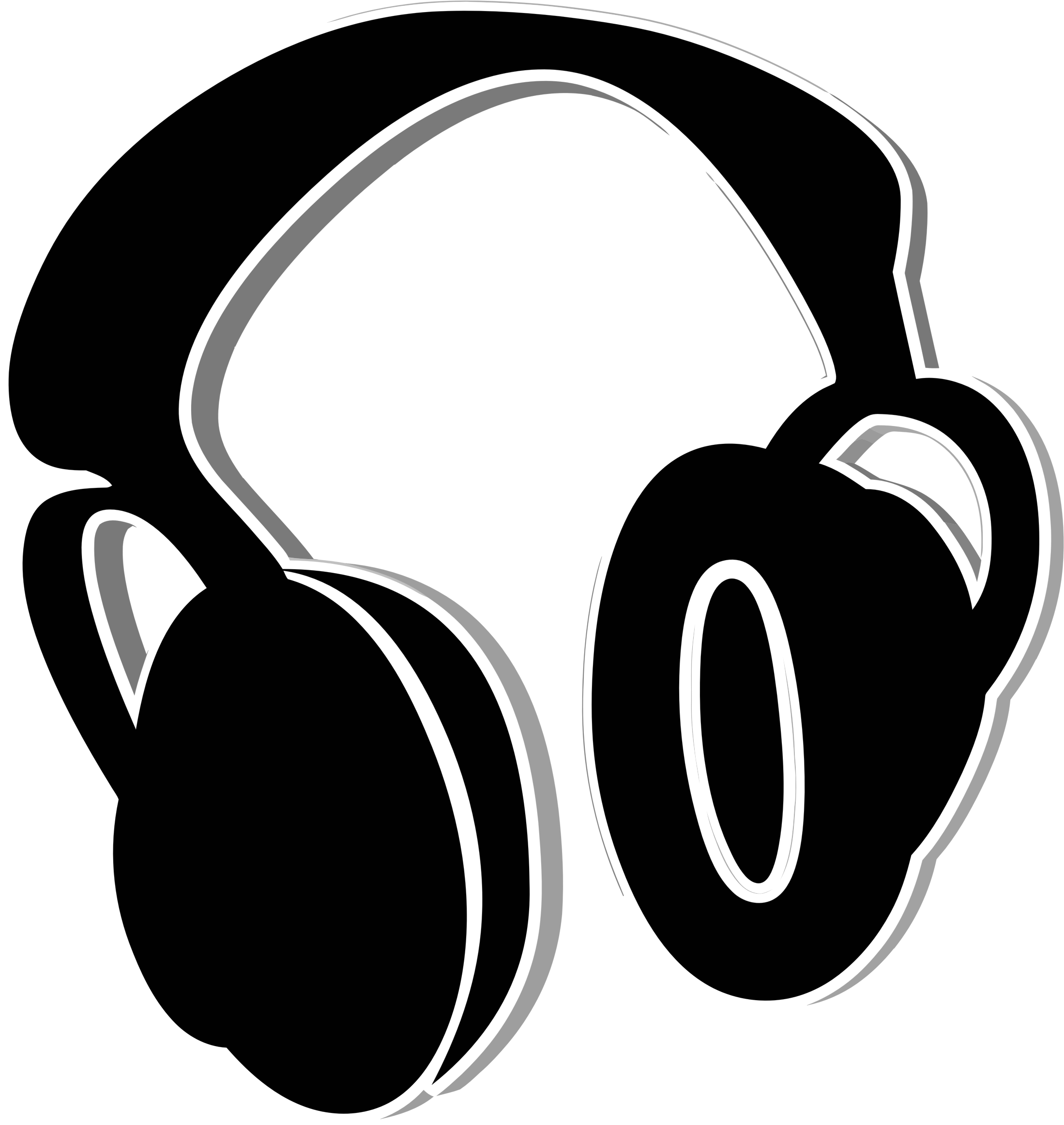 Headphones Icon Grafitti Pinterest Clipart (2198x2324), Png Download