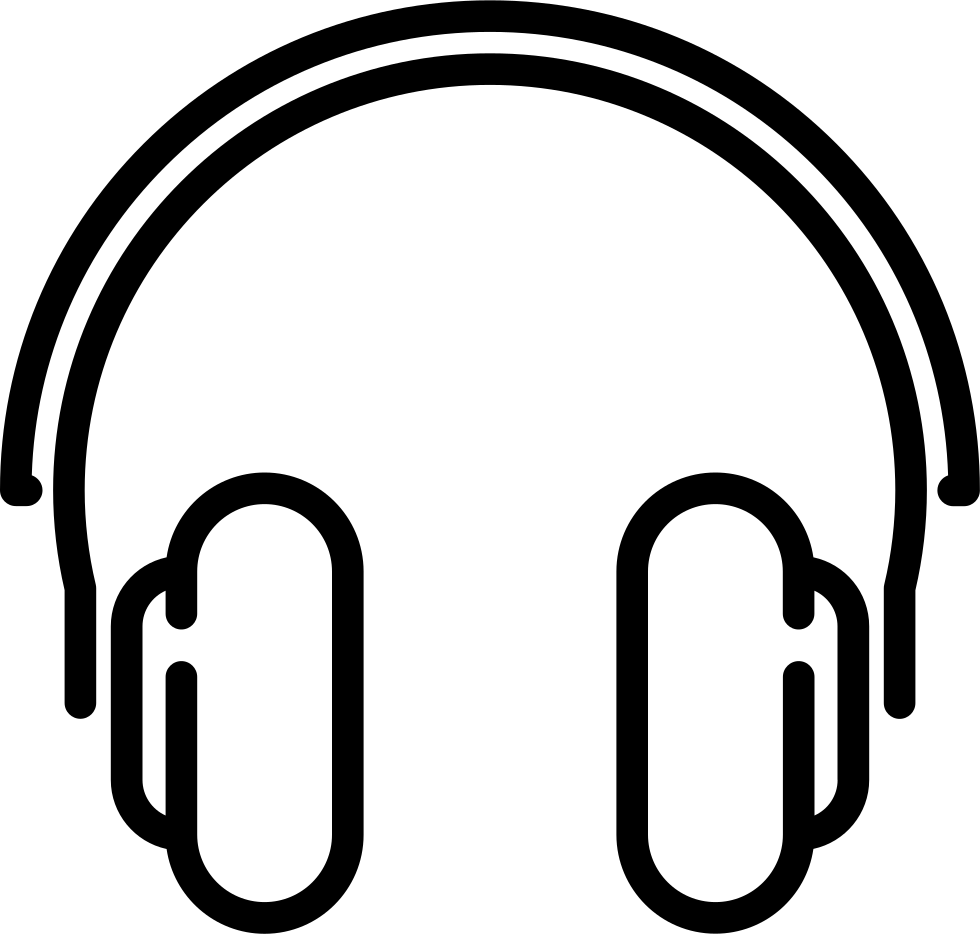 Png File Svg - White Headphone Png Icon Clipart (980x934), Png Download