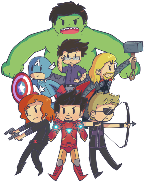 Brony Iron Man Tony Stark Captain America Steve Rogers - Avengers Cute Fan Art Clipart (500x667), Png Download