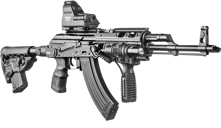 Приклад Телескопический Складной Для Акмс Fab Defense - Fab Defense Ak 47 Clipart (765x450), Png Download