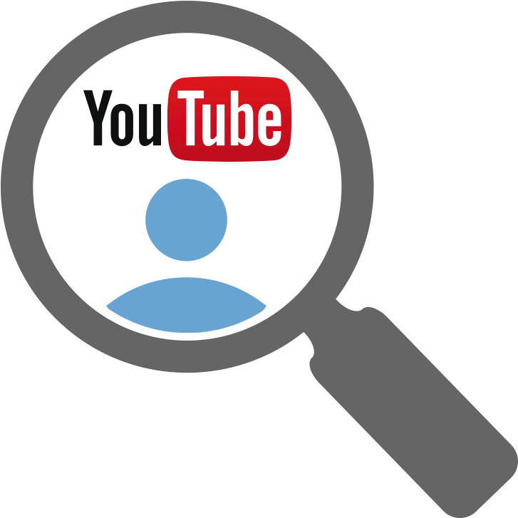 Youtube Channel Logo Png , Png Download - Youtube Magnifying Glass Png Clipart (727x727), Png Download